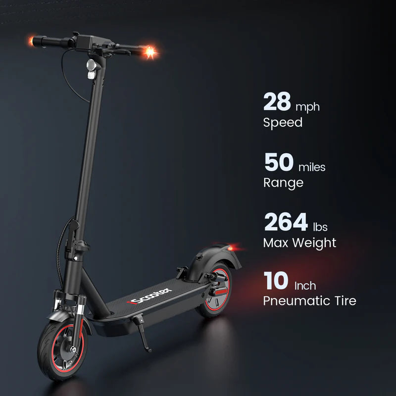 iScooter i10Max 750W City Commuter Electric Scooter 50 Miles Range 48V Battery 28 MPH Top Speed