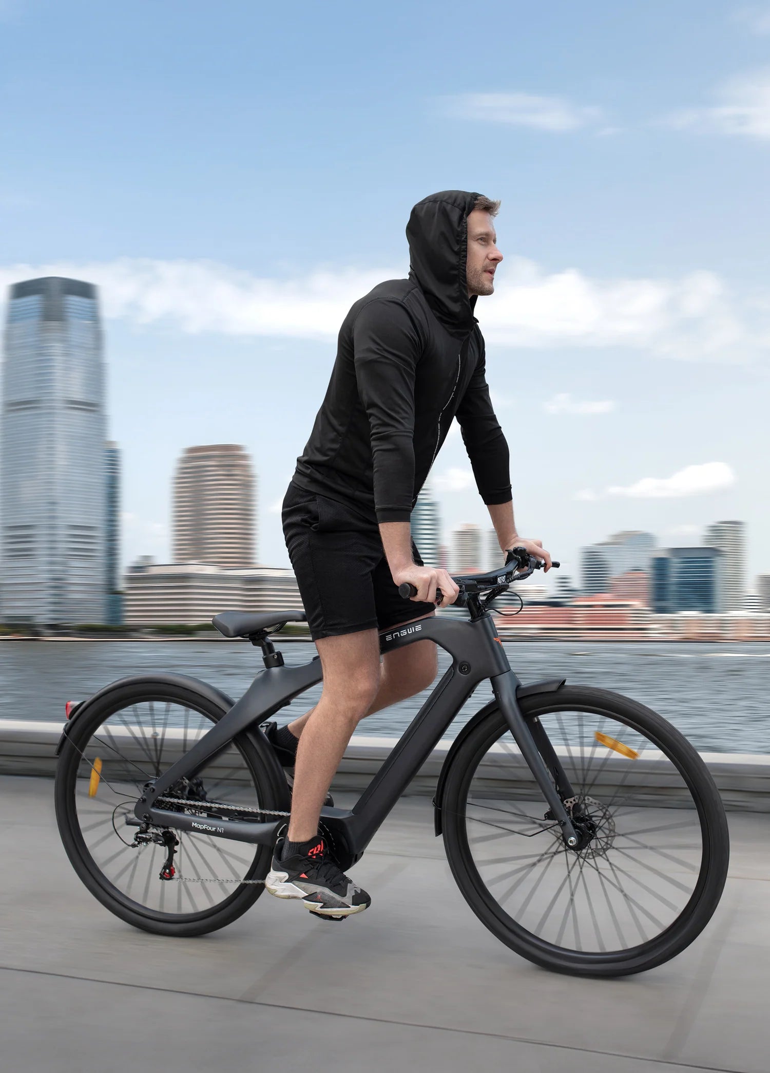 Engwe MAPFOUR N1 PRO 250W 80Nm Carbon Fiber City Electric Bike 100KM Range 36V 10Ah Battery - PicarlyRide