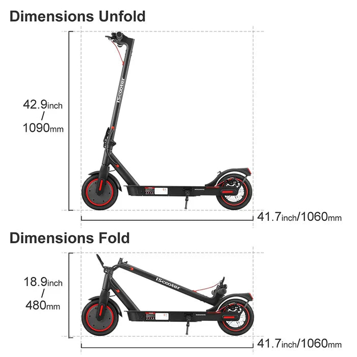 iScooter i9 350W Commuter/Foldable Electric Scooter 19 Miles Range 36V Battery - PicarlyRide