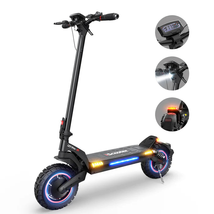 iScooter® iX7 Pro 2000W Off Road Electric Scooter 50 Miles Range 60V Battery 38 MPH Top Speed