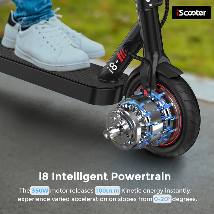 iScooter® i8 350W Electric Scooter (Adults/Teens) 12 Miles Range 36V Battery 15 MPH Top Speed - PicarlyRide