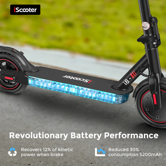 iScooter® i8 350W Electric Scooter (Adults/Teens) 12 Miles Range 36V Battery 15 MPH Top Speed - PicarlyRide