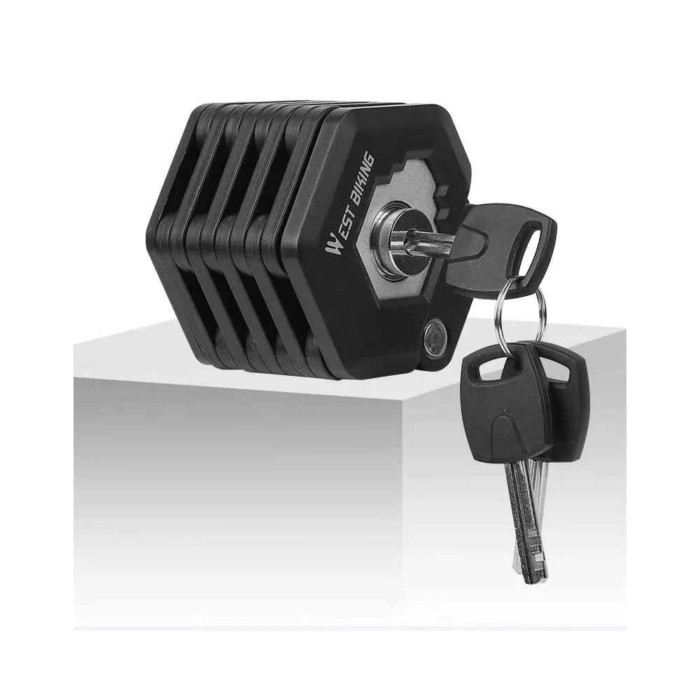 Electric bicycle anti-theft lock folding chain lock anti-theft portable anti-hydraulic shear - PicarlyRide