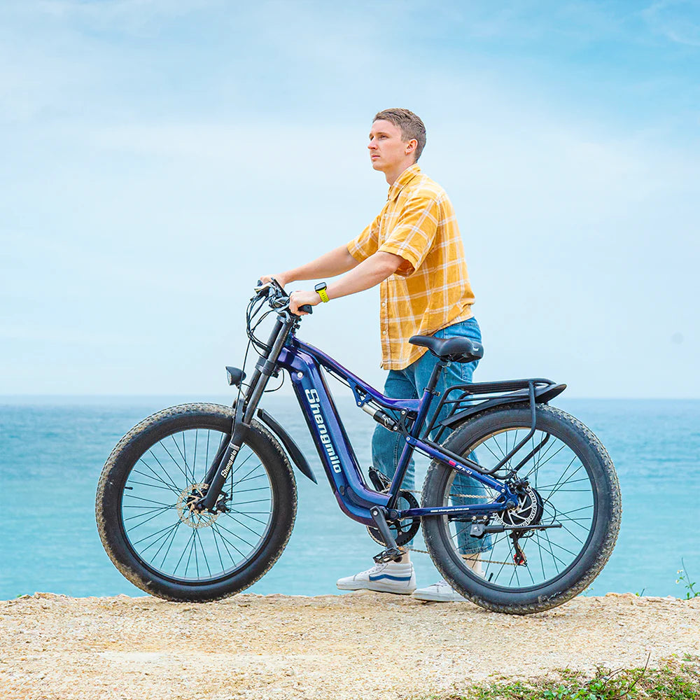 SHENGMILO MX03 1000W Motor All-Terrain Electric Mountain Bike 50KM Range 48V 17.5AH Battery