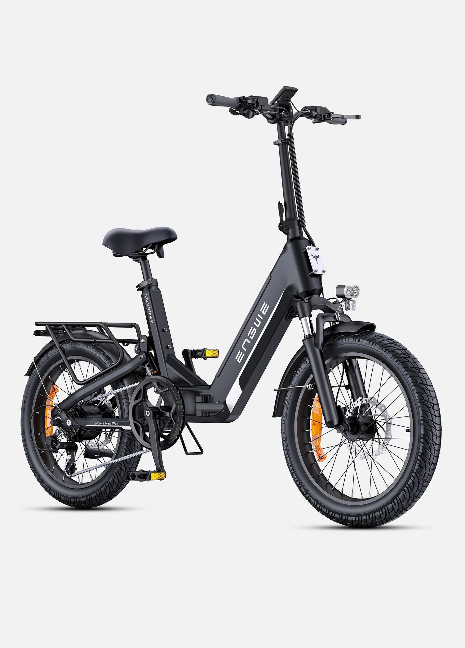 Engwe L20 3.0 Boost 250W 75Nm Full Suspension Compact Electric Bike 120KM Range 48V 13.5Ah Battery - PicarlyRide