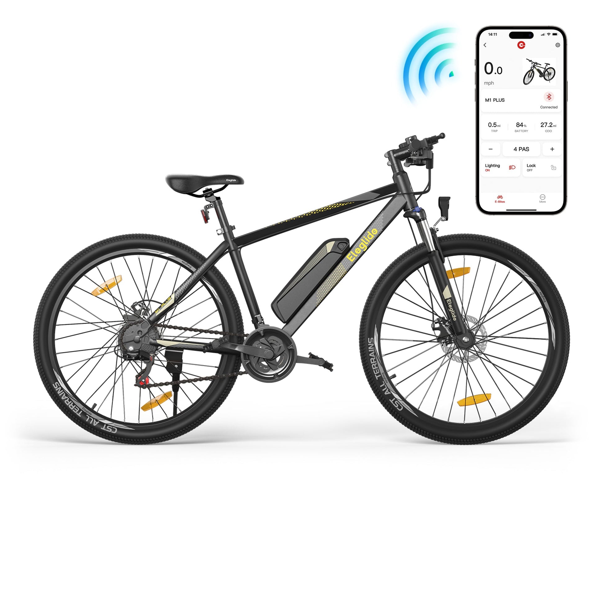 Eleglide Mopride 1 Plus Electric Mountain Bike 250W 36V 13Ah Battery – Up to 100KM Range with APP Control - PicarlyRide