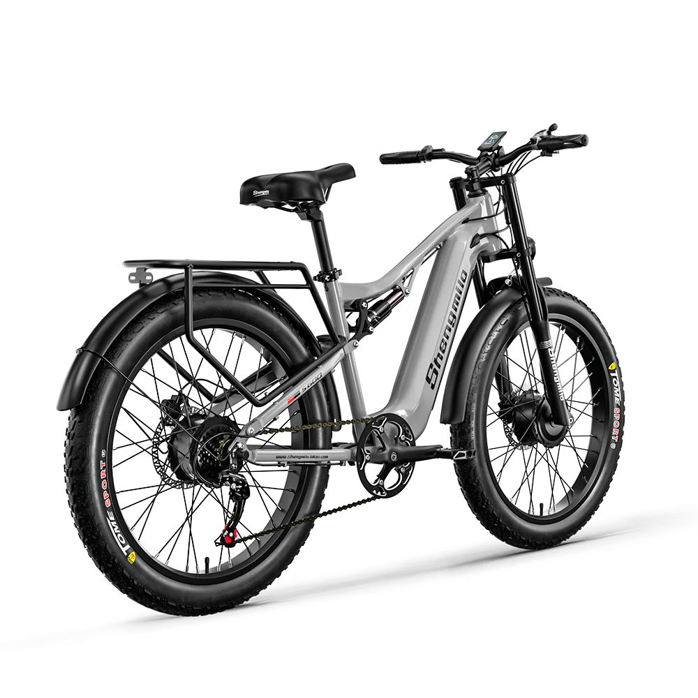 SHENGMILO  S600 2000W Dual Motor Electric Bike 50KM Range 48V 17.5AH Samsung Battery - PicarlyRide