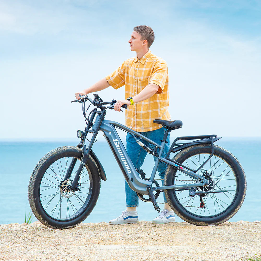 SHENGMILO MX05 1000W Motor All Terrain Electric Bike 50KM Range 48V 17.5AH Battery