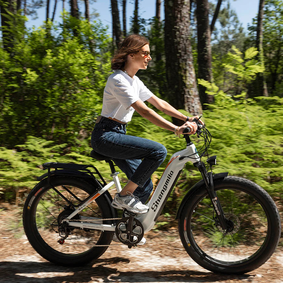 SHENGMILO  MX06 1000W Rear Hub Motor City E-Bike 50KM Range 48V 17.5AH Samsung Battery - PicarlyRide