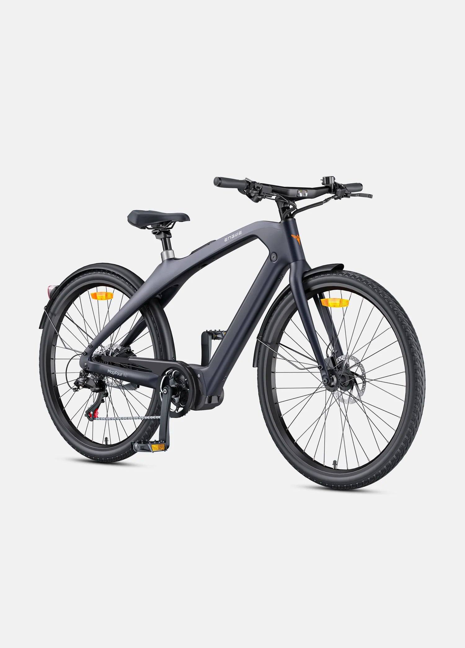 Engwe MAPFOUR N1 PRO 250W 80Nm Carbon Fiber City Electric Bike 100KM Range 36V 10Ah Battery - PicarlyRide