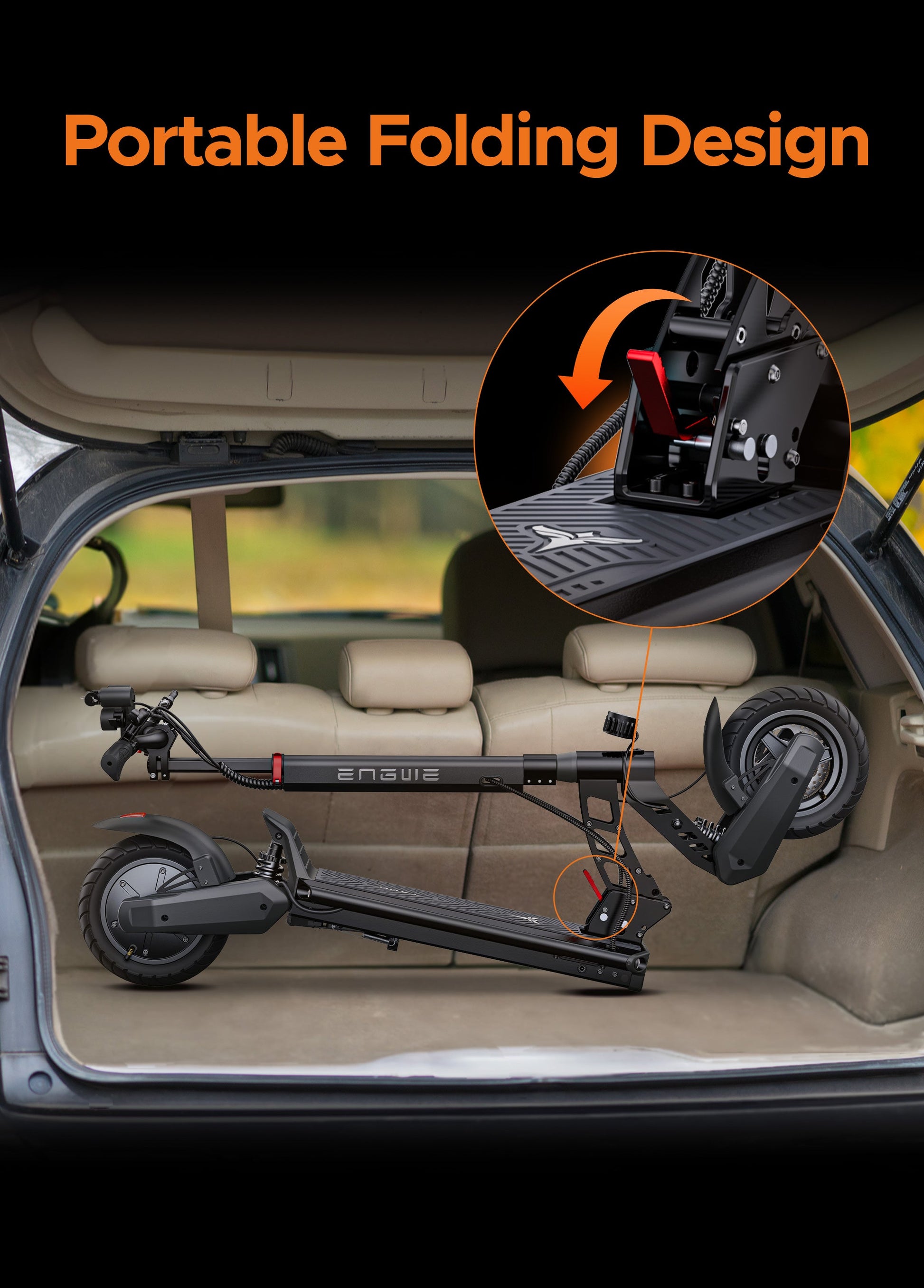 ENGWE Y400 750W E-Scooter 40km Range 48V 10.4Ah Battery - PicarlyRide