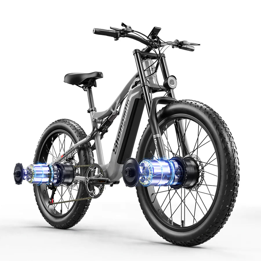 SHENGMILO  S600 2000W Dual Motor Electric Bike 50KM Range 48V 17.5AH Samsung Battery - PicarlyRide