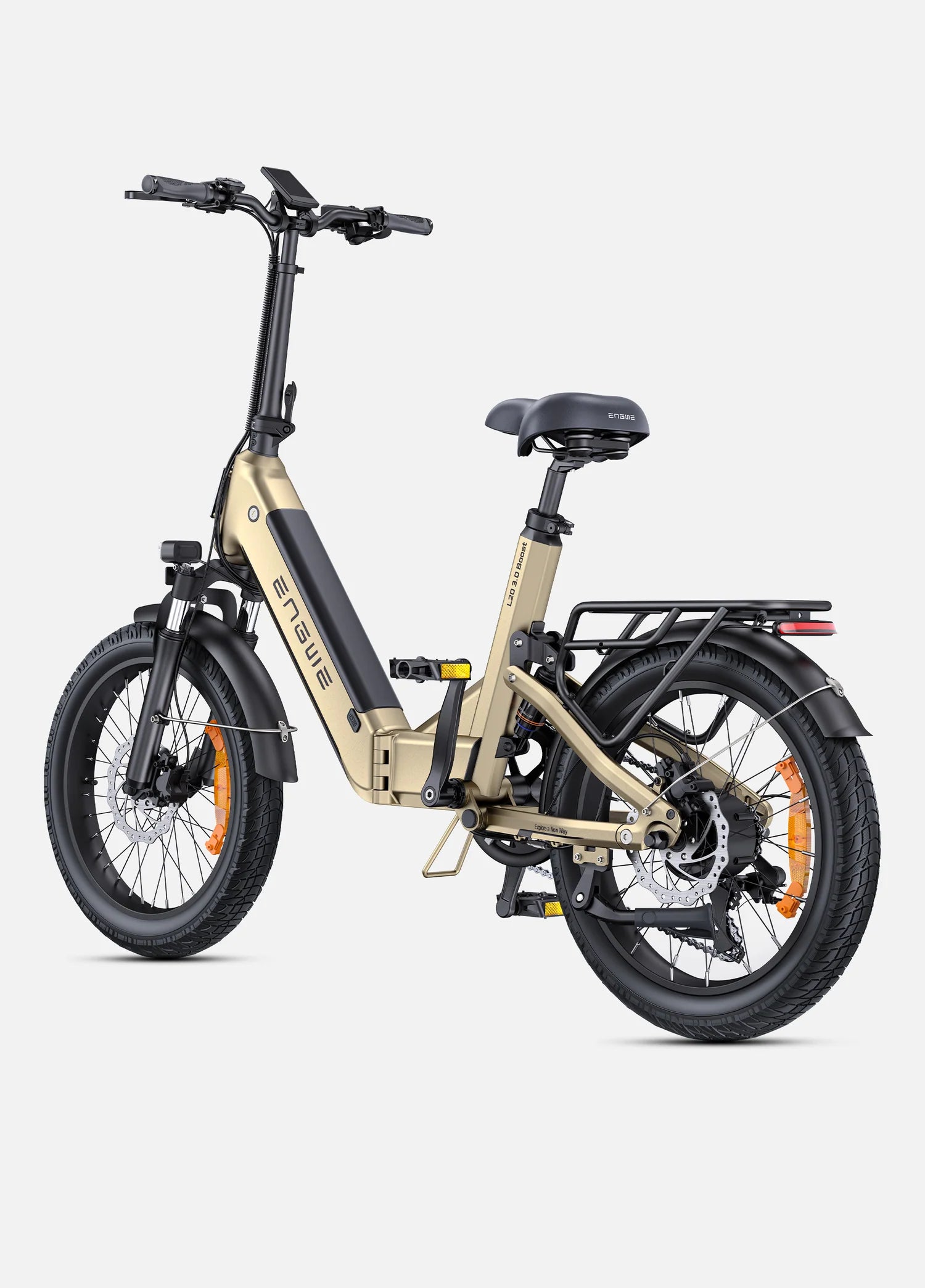 Engwe L20 3.0 Boost 250W 75Nm Full Suspension Compact Electric Bike 120KM Range 48V 13.5Ah Battery - PicarlyRide