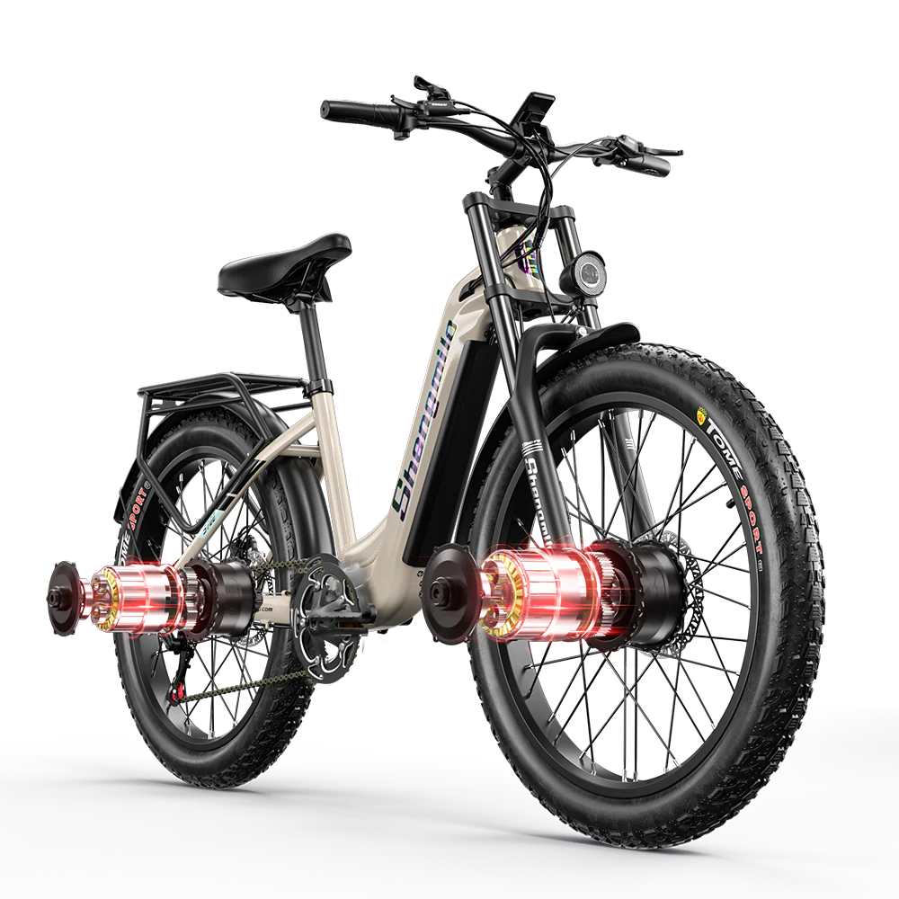 SHENGMILO  S700 2000W Dual Motor Electric Bike 50KM Range 48V 17.5AH Battery - PicarlyRide