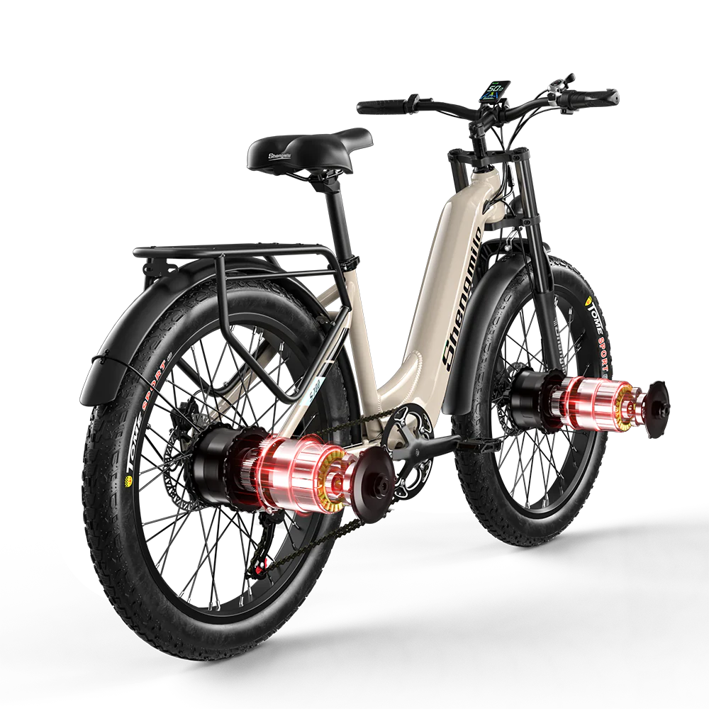 SHENGMILO  S700 2000W Dual Motor Electric Bike 50KM Range 48V 17.5AH Battery - PicarlyRide