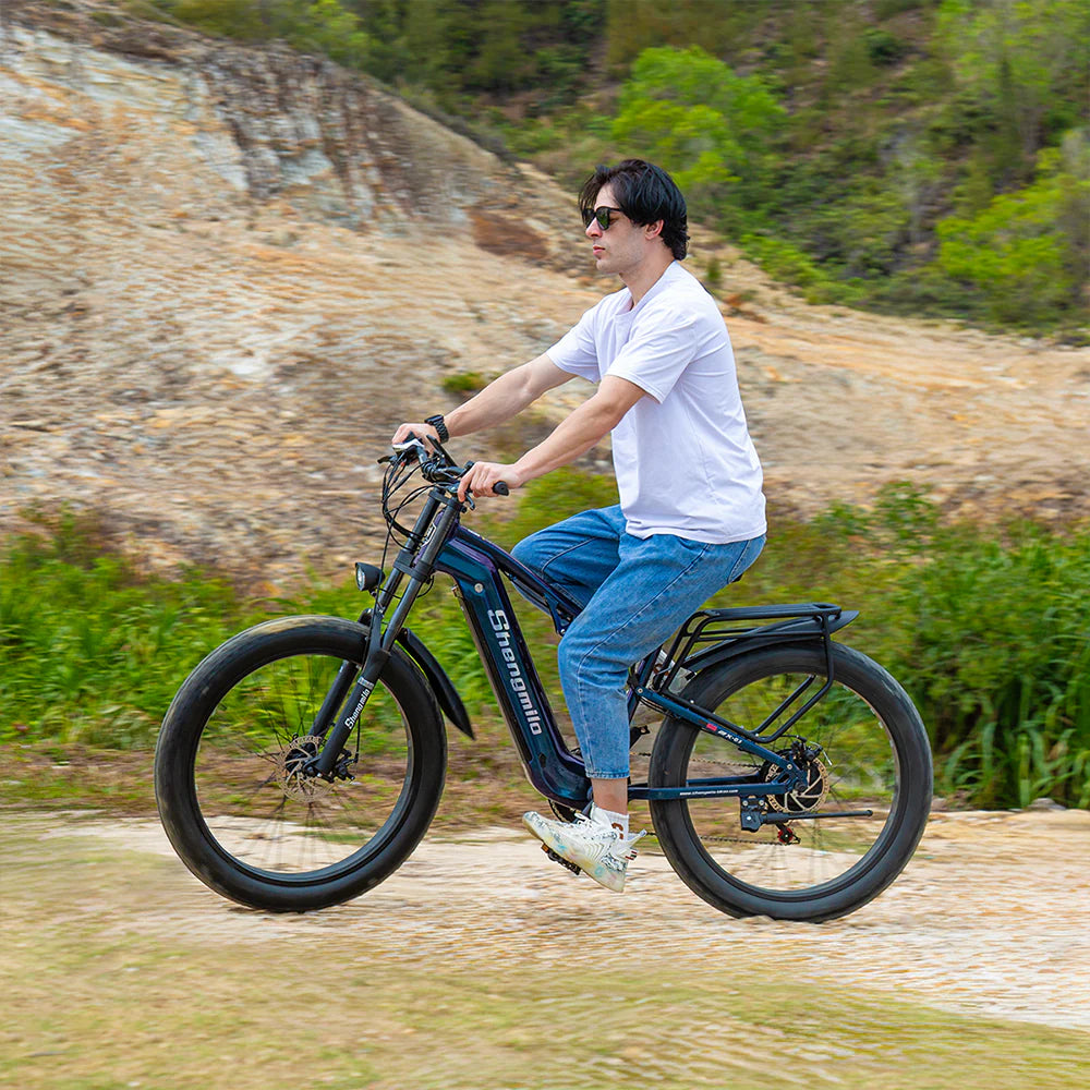 SHENGMILO MX03 1000W Motor All-Terrain Electric Mountain Bike 50KM Range 48V 17.5AH Battery