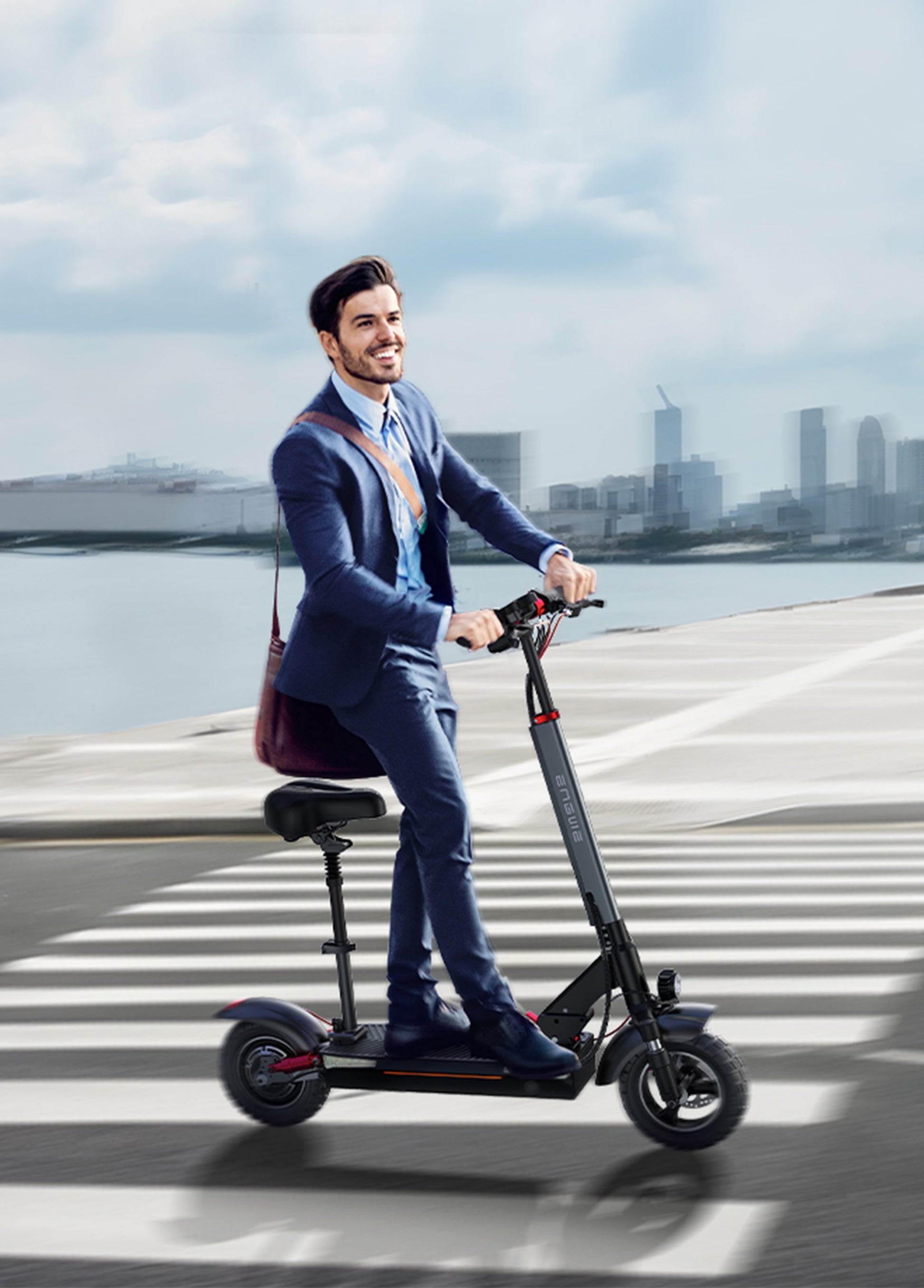 ENGWE Y600 830W Seated E-Scooter 70km Range 48V 18Ah Battery - PicarlyRide