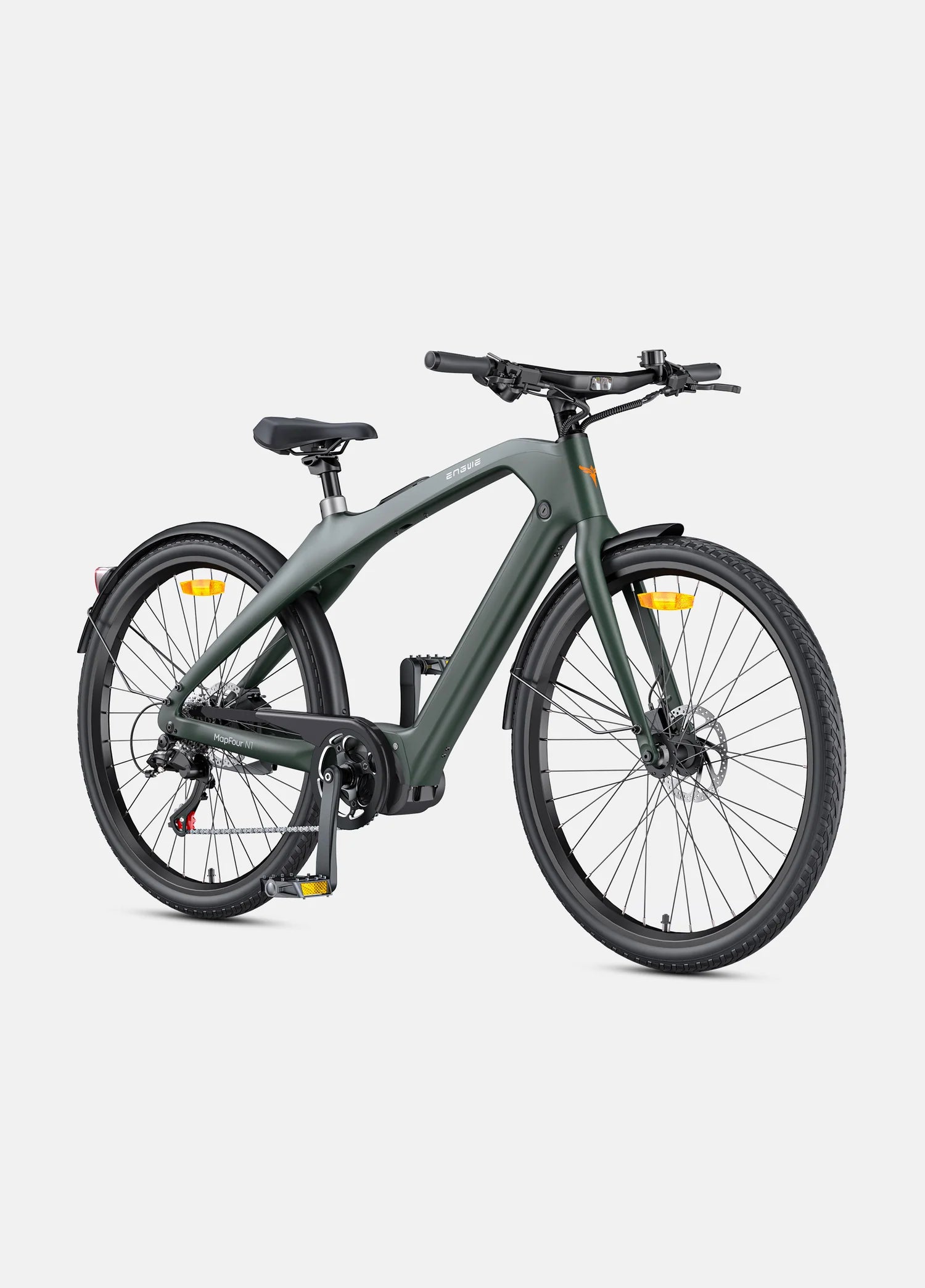 Engwe MAPFOUR N1 PRO 250W 80Nm Carbon Fiber City Electric Bike 100KM Range 36V 10Ah Battery - PicarlyRide