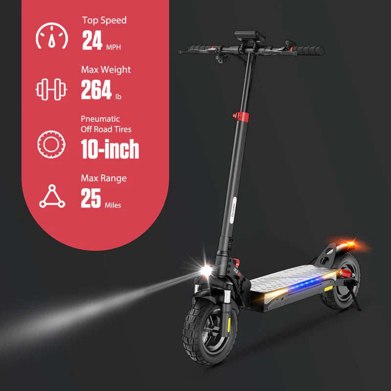 iScooter® iX3 800W Off Road Electric Scooter 25 Miles Range 48V Battery 24 MPH Top Speed - PicarlyRide
