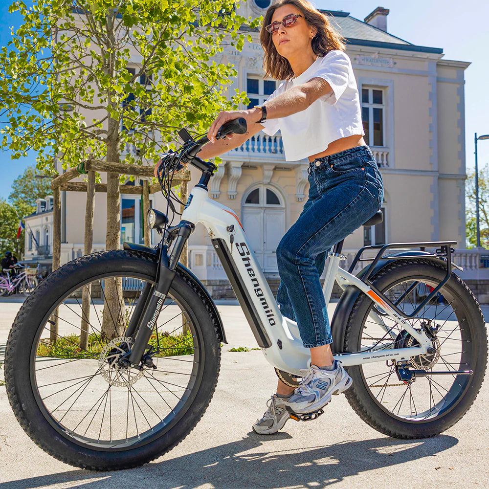 SHENGMILO  MX06 1000W Rear Hub Motor City E-Bike 50KM Range 48V 17.5AH Samsung Battery - PicarlyRide