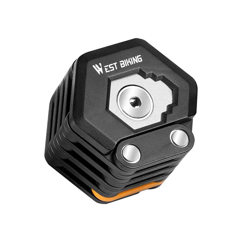 Electric bicycle anti-theft lock folding chain lock anti-theft portable anti-hydraulic shear - PicarlyRide