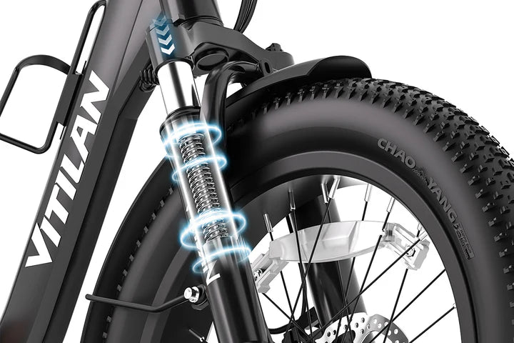 Vitilan U3 750W Fat Tire Foldable Electric Bike 45 Miles Range 48V 13Ah Battery - PicarlyRide
