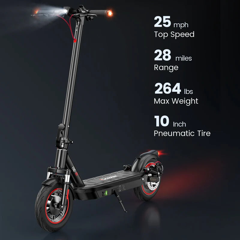 iScooter i10Max 650W City Commuter Electric Scooter 50 Miles Range 48V Battery 28 MPH Top Speed