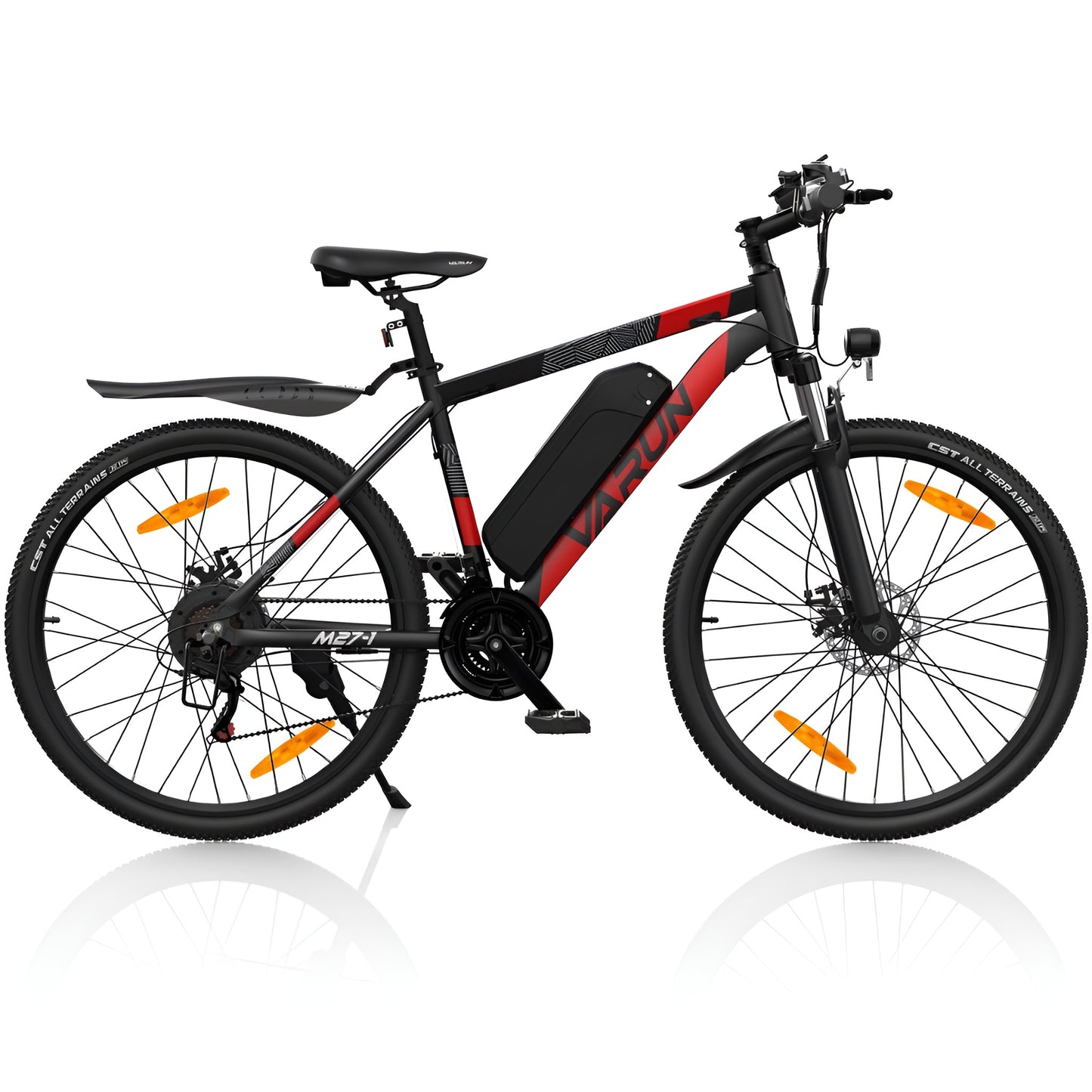 Bicicletta elettrica Varun M27-1, modello per il mercato UE, progettata per prestazioni elevate e comfort su strada.