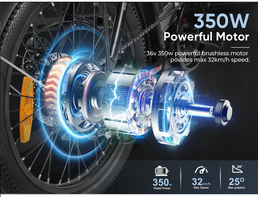 Bicicleta-eléctrica-plegable-SAMEBIKE-CY20-para-adultos-350W