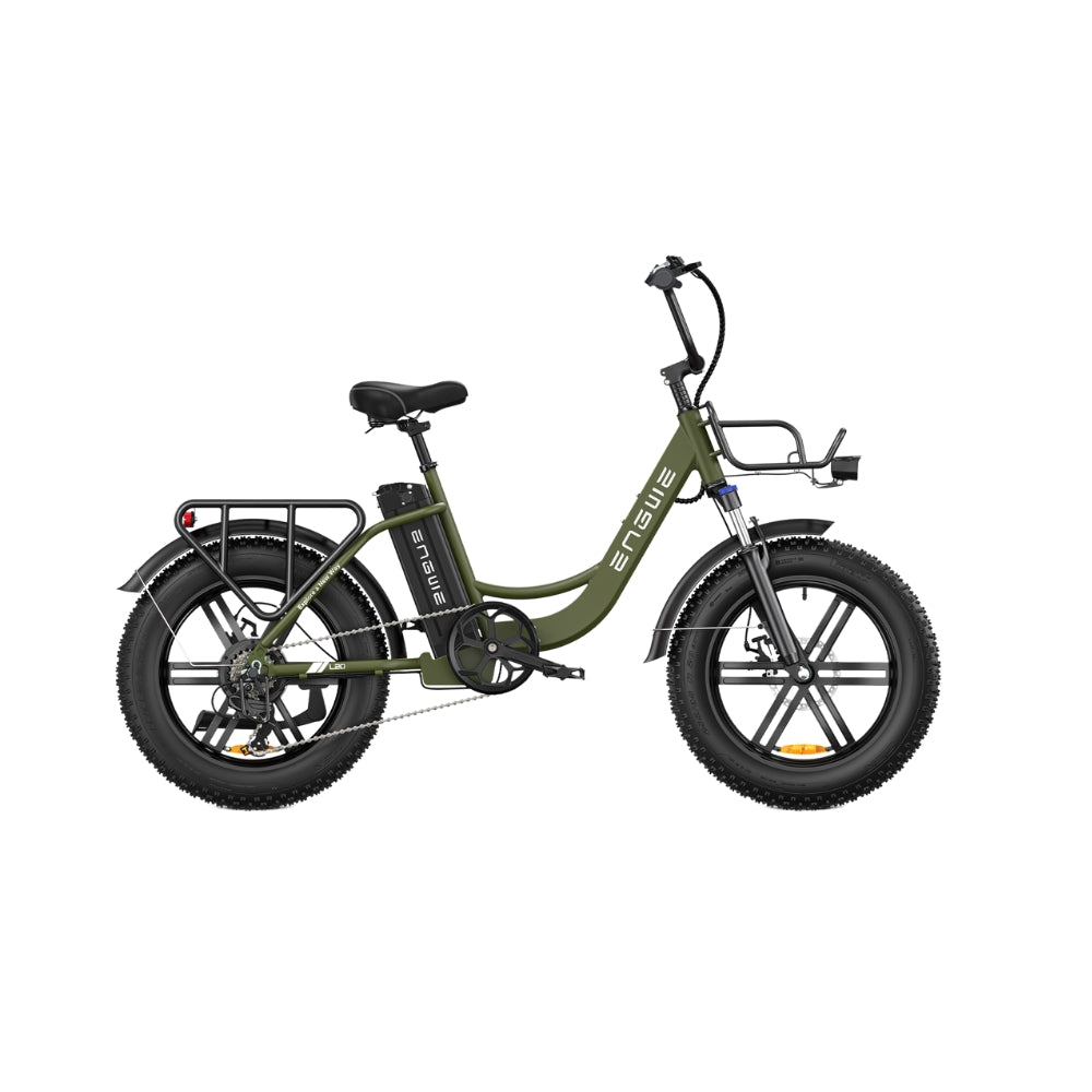 ENGWE L20 140KM Range Step-thru Electric Fat Bicycle with Front Suspension - PicarlyRide