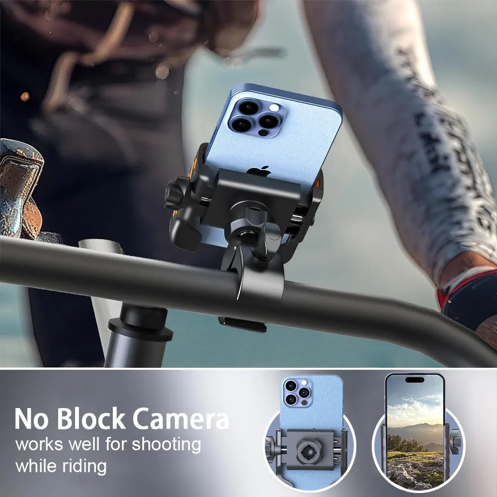Bike Phone Holder Handlebar Clamp 360° Rotatable - PicarlyRide