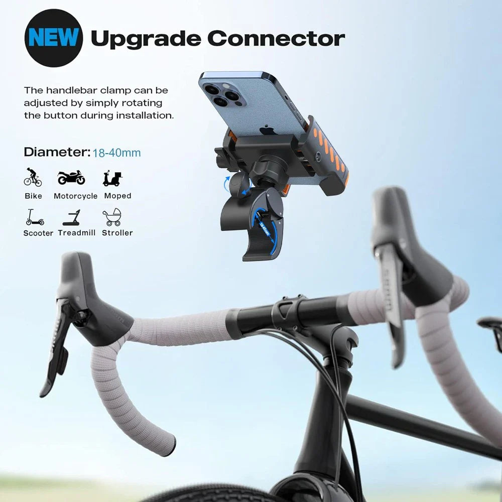 Bike Phone Holder Handlebar Clamp 360° Rotatable - PicarlyRide