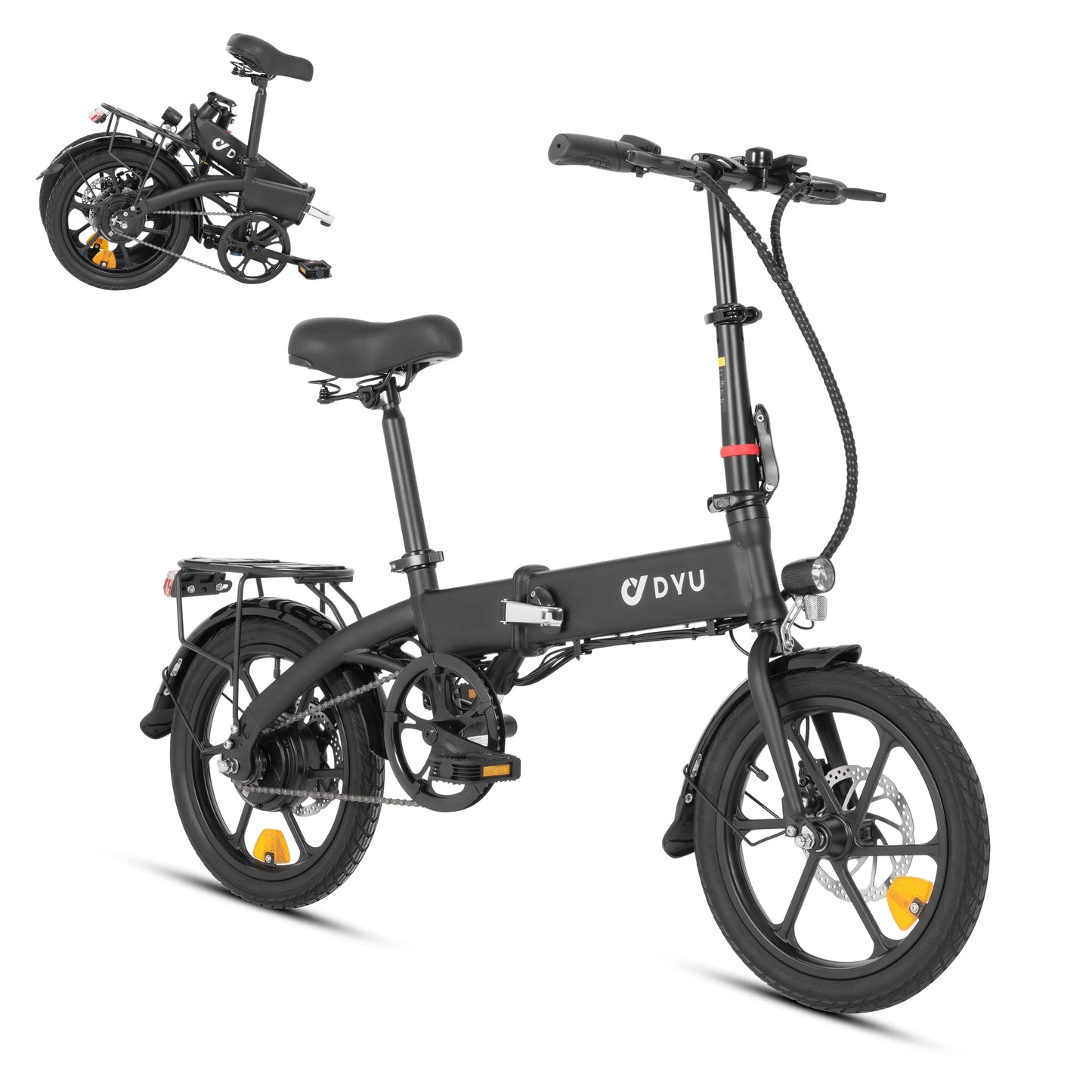 DYU A1F 16 Inch Folding Electric Bike for Adults Teens