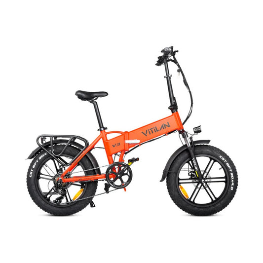 Vitilan V3 2.0 750W Motor Folding Fat Tire Electric Bike 30–45 Miles Range 48V 13Ah Battery Class 2/3 Speed - PicarlyRide