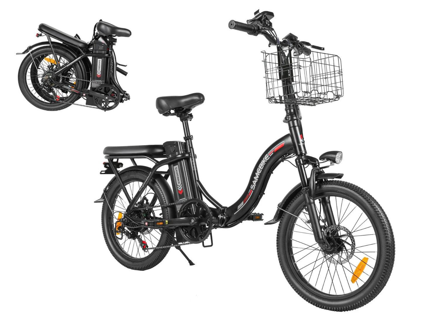 SAMEBIKE CY20 Elektrofahrrad mit 32 km/h Höchstgeschwindigkeit und Federung vorne