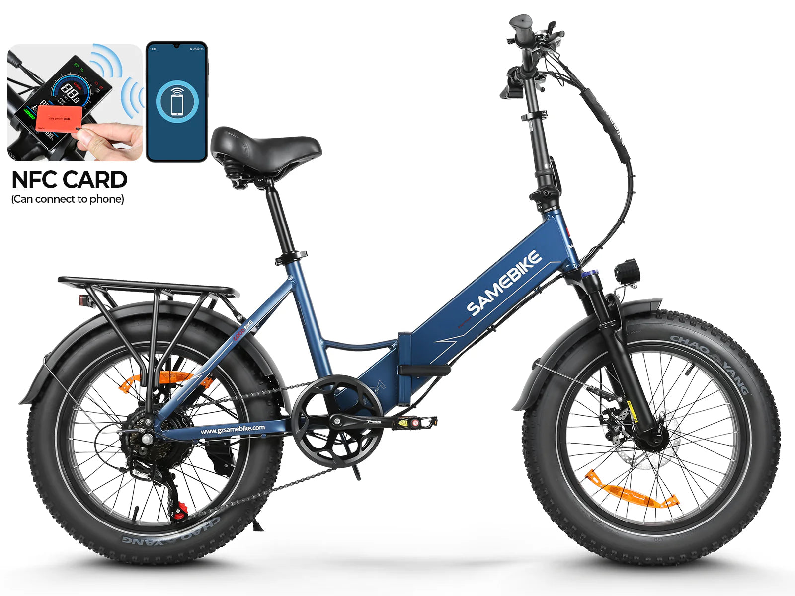 SAMEBIKE LOTDM200-II bici elettrica pieghevole con motore potente 750W e velocità 40 km/h