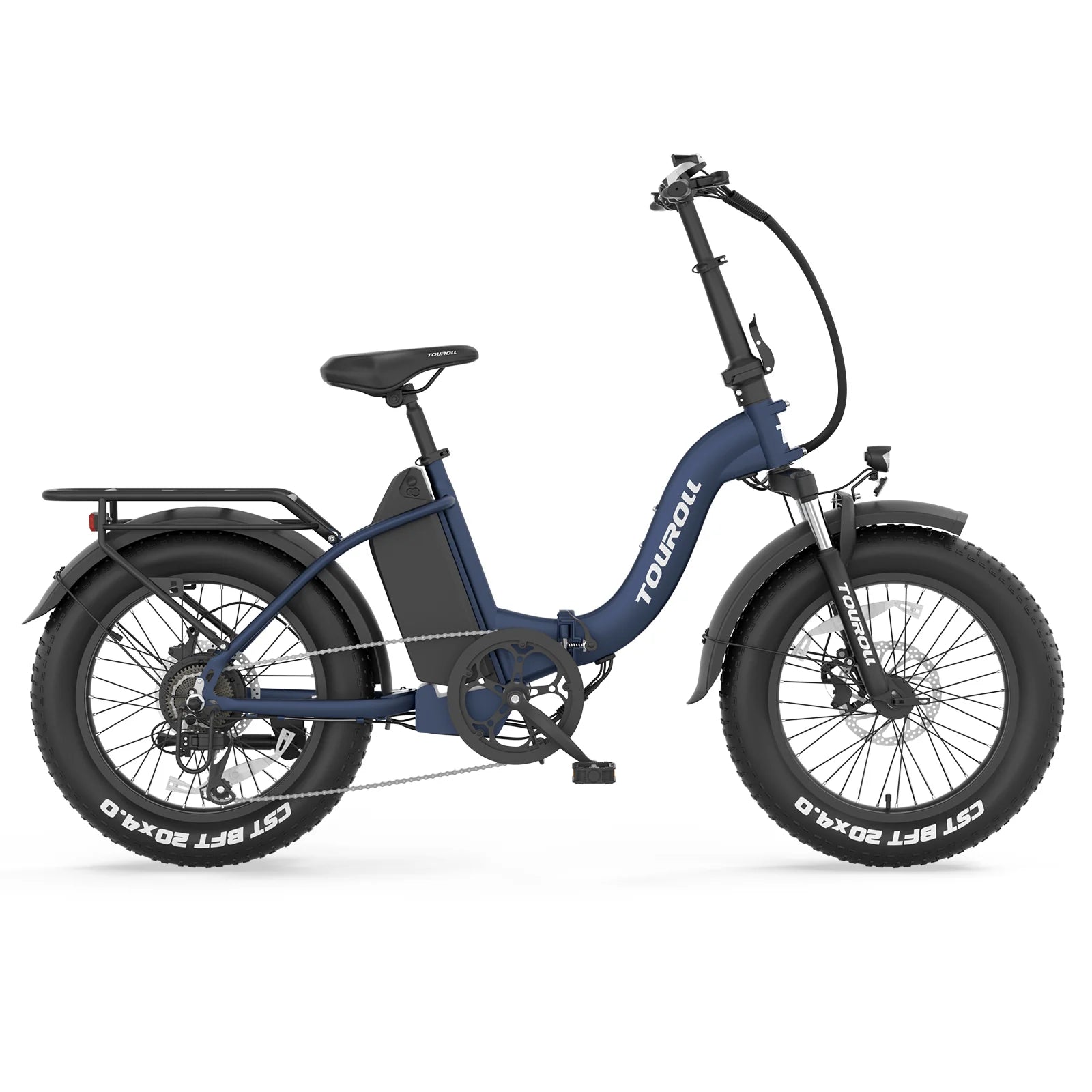 Touroll S2 650W Folding Fat Tire Electric Bike 150 KM Range 48V Battery 25 KM/H Top Speed - PicarlyRide
