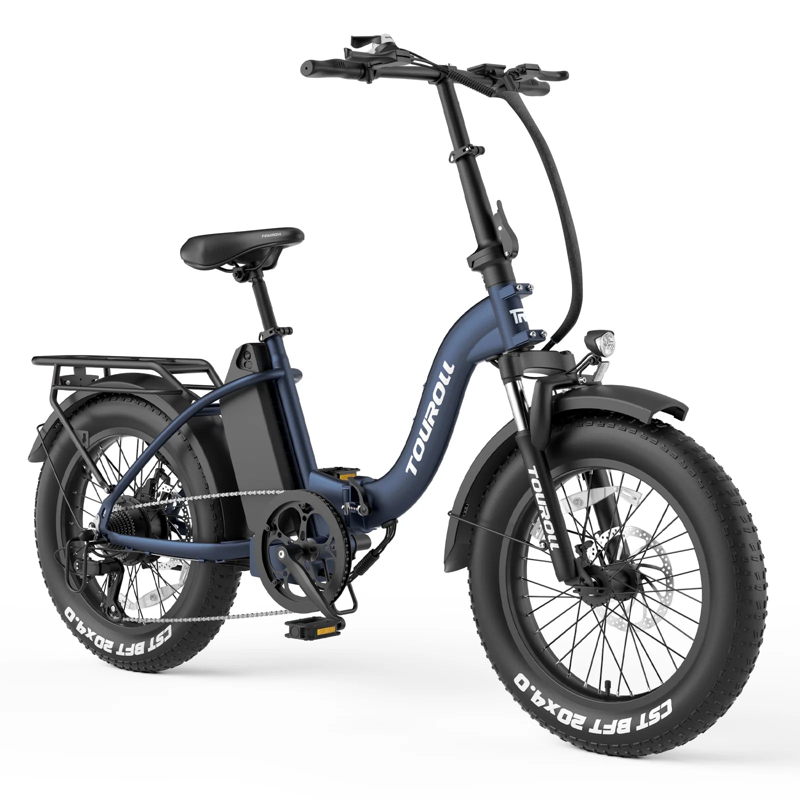 Touroll S2 650W Folding Fat Tire Electric Bike 150 KM Range 48V Battery 25 KM/H Top Speed - PicarlyRide