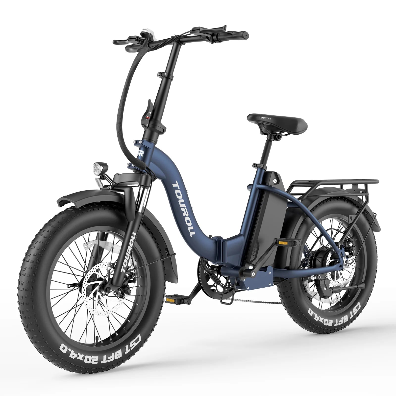 Touroll S2 650W Folding Fat Tire Electric Bike 150 KM Range 48V Battery 25 KM/H Top Speed - PicarlyRide