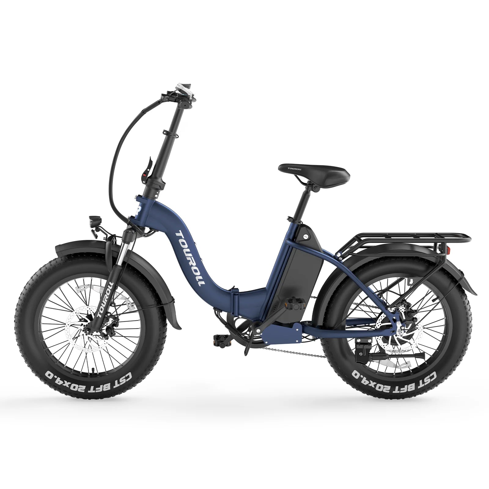 Touroll S2 650W Folding Fat Tire Electric Bike 150 KM Range 48V Battery 25 KM/H Top Speed - PicarlyRide