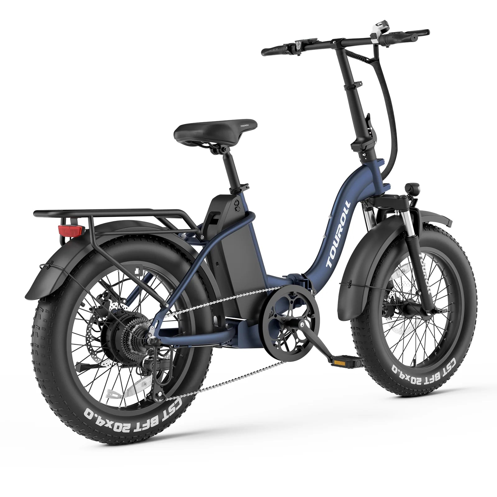 Touroll S2 650W Folding Fat Tire Electric Bike 150 KM Range 48V Battery 25 KM/H Top Speed - PicarlyRide