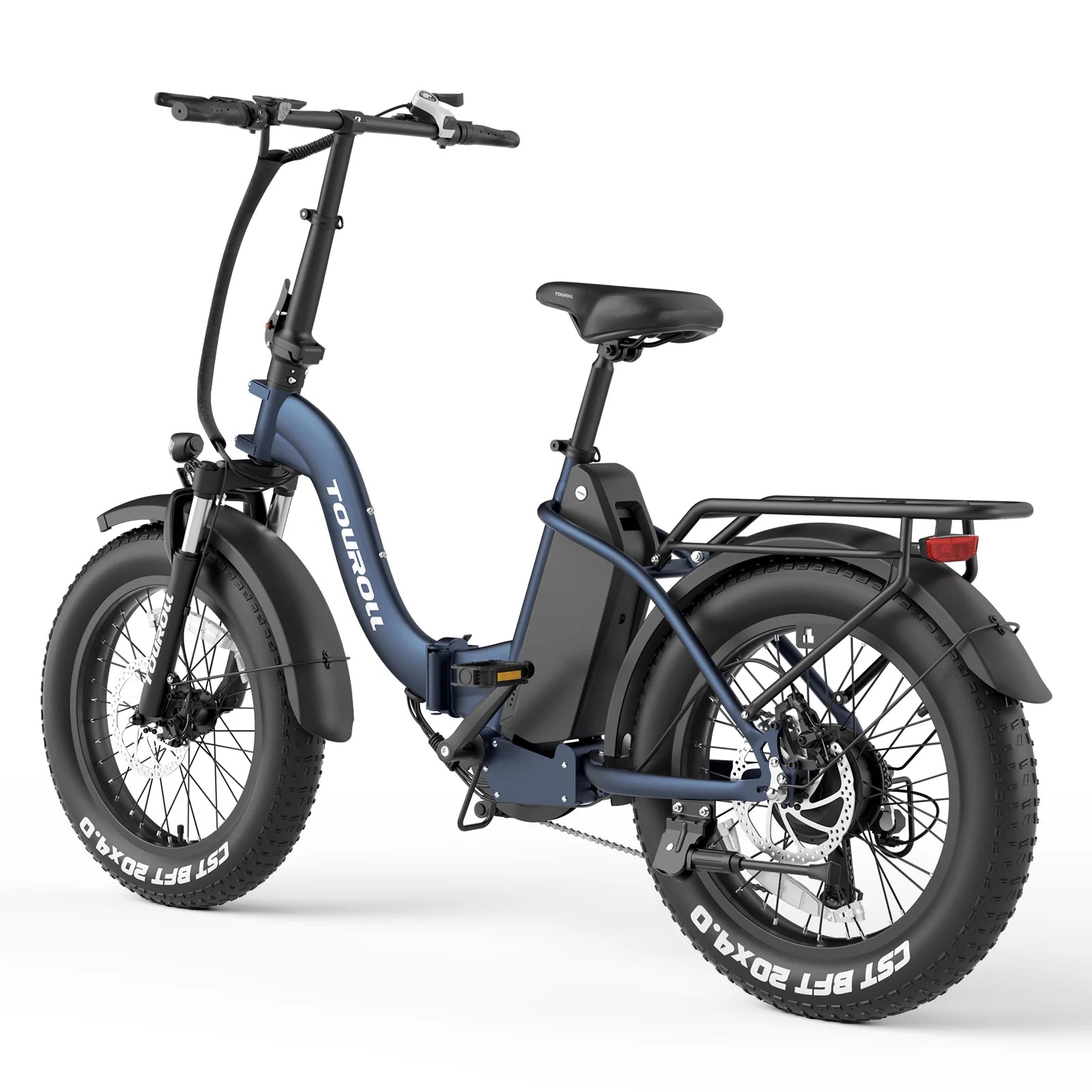 Touroll S2 650W Folding Fat Tire Electric Bike 150 KM Range 48V Battery 25 KM/H Top Speed - PicarlyRide