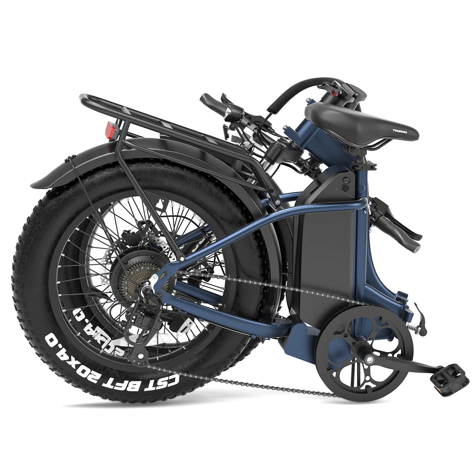 Touroll S2 650W Folding Fat Tire Electric Bike 150 KM Range 48V Battery 25 KM/H Top Speed - PicarlyRide
