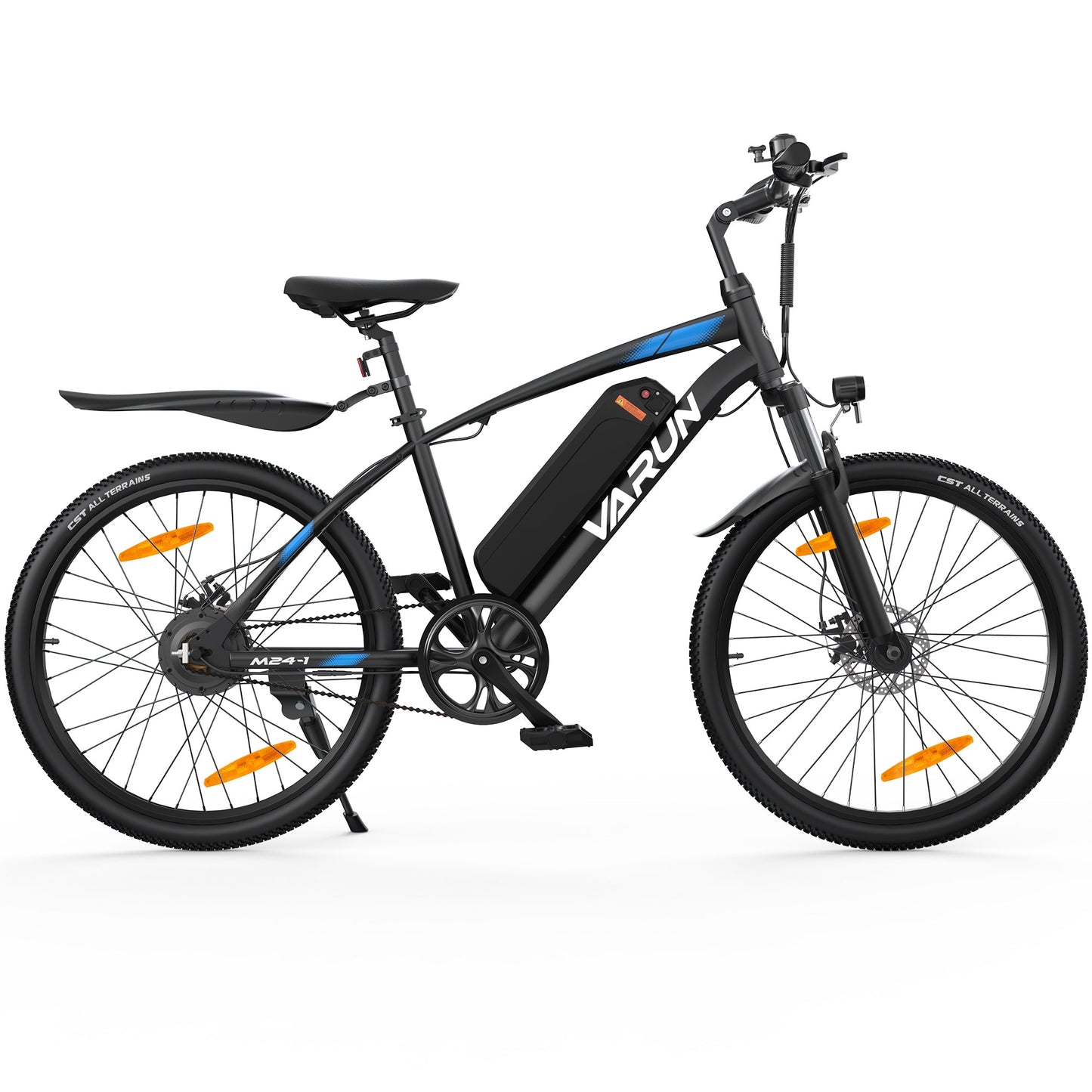VARUN M24-1 24'' Electric Mountain Bike with Front Fork Suspension and Dual Disc Brakes