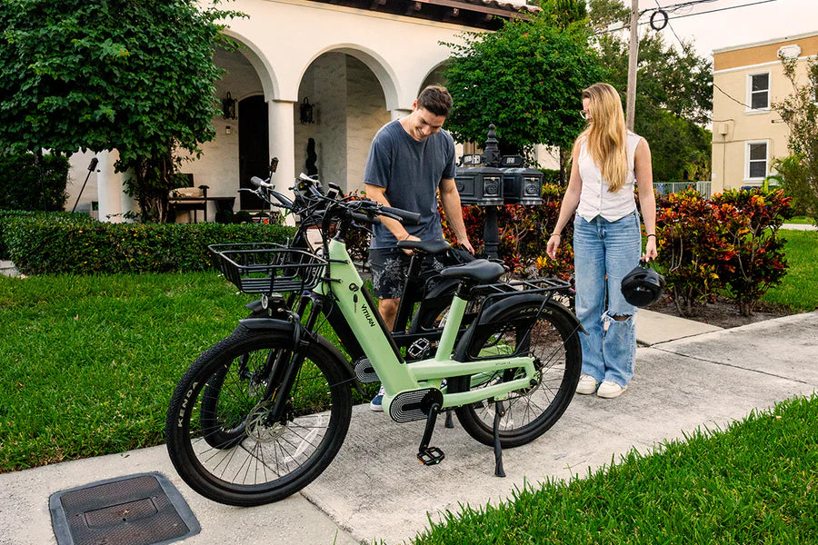 Vitilan L5 500W Urban Electric Bike 48V 15Ah Battery, 65 Mile Range, 25MPH Speed, Shimano 7-Speed, Torque Sensor, Step-Through Frame - PicarlyRide