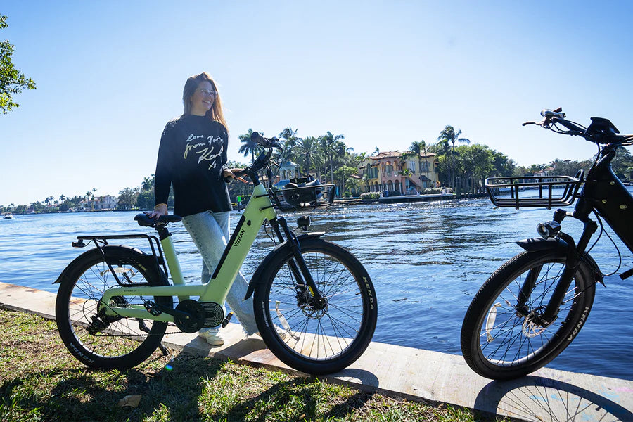 Vitilan L5 500W Urban Electric Bike 48V 15Ah Battery, 65 Mile Range, 25MPH Speed, Shimano 7-Speed, Torque Sensor, Step-Through Frame - PicarlyRide