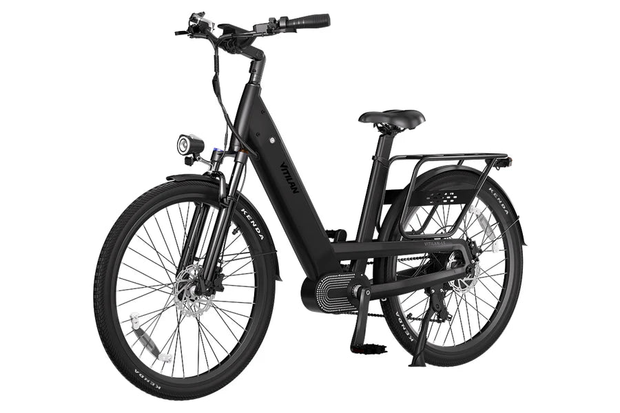 Vitilan L5 500W Urban Electric Bike 48V 15Ah Battery, 65 Mile Range, 25MPH Speed, Shimano 7-Speed, Torque Sensor, Step-Through Frame - PicarlyRide