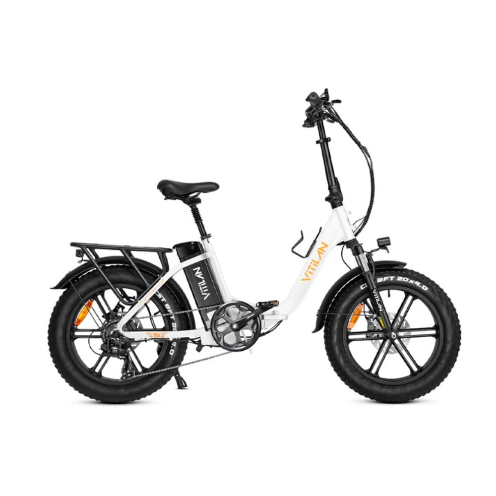 Vitilan U7 750W Motor Step-thru Foldable Fat Tire Electric Bike 40–65 Miles Range 48V 20Ah Battery Class 3 Speed