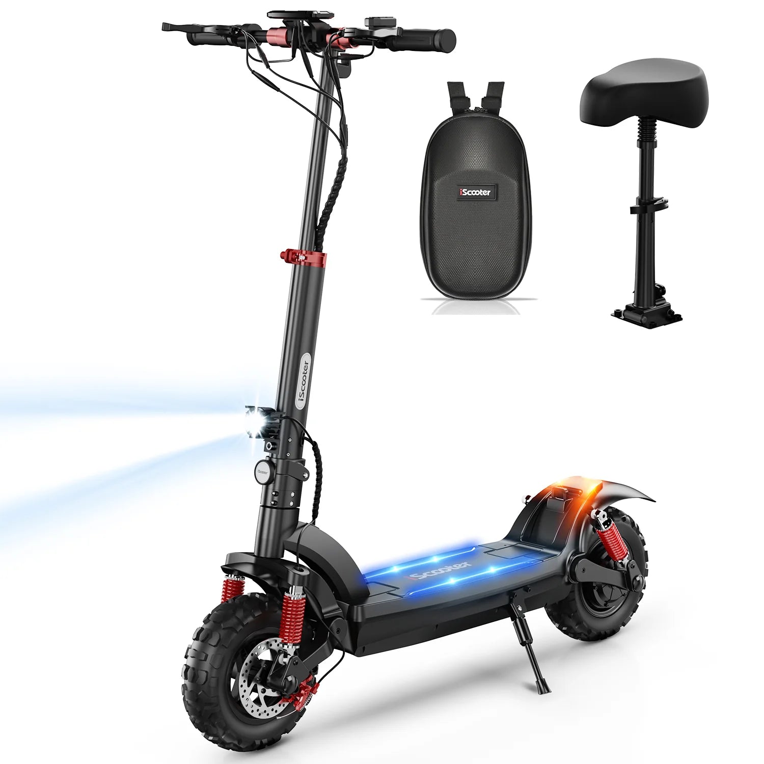 iScooter iX6 1200W Off Road Electric Scooter 37 Miles Range 48V Battery 28 MPH Top Speed - PicarlyRide