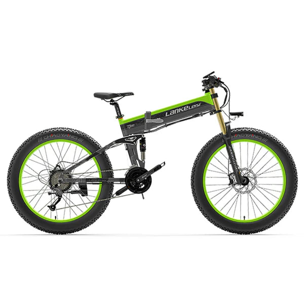 LANKELEISI  XT750 PLUS 1000W Motor Big Fork Fat Tire Electric Mountain Bike 60-120KM Range 48V 17.5Ah Battery - PicarlyRide